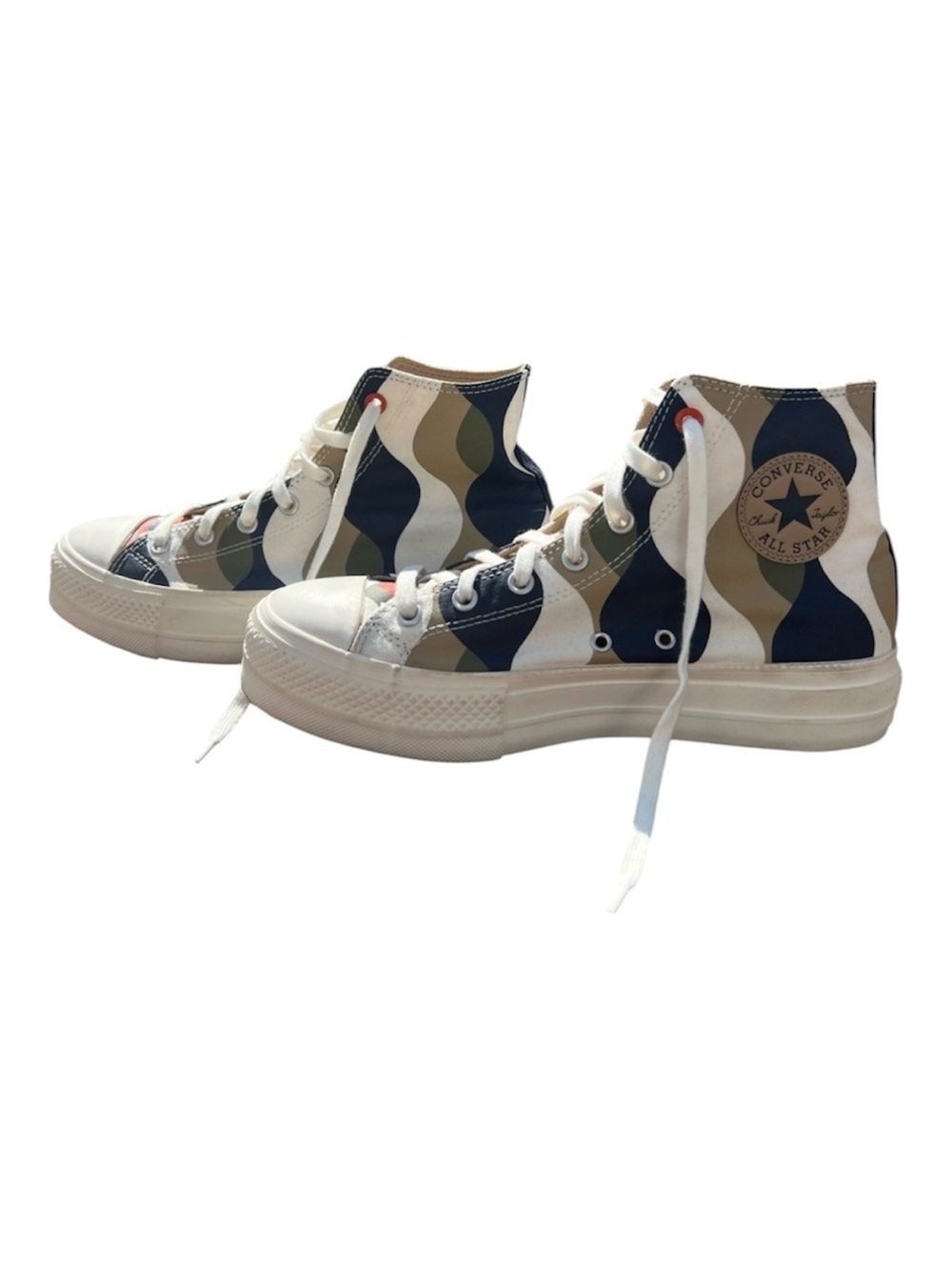 Converse Chuck Taylor All Star Platform High Top Wavy Camo Sneakers Women's 10.5